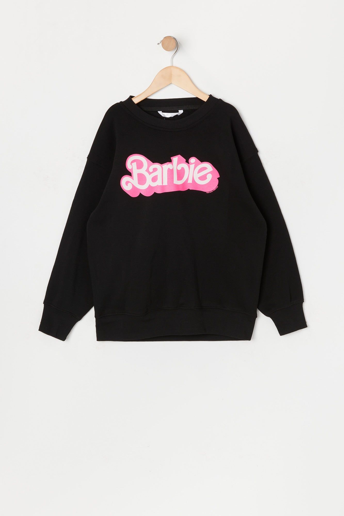 Barbie™ The Movie Girls Black Graphic Fleece Sweatshirt sold by Urban Planet
