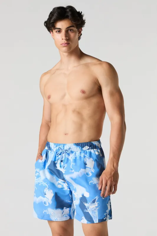 Ice Print Board Short sold by Urban Planet