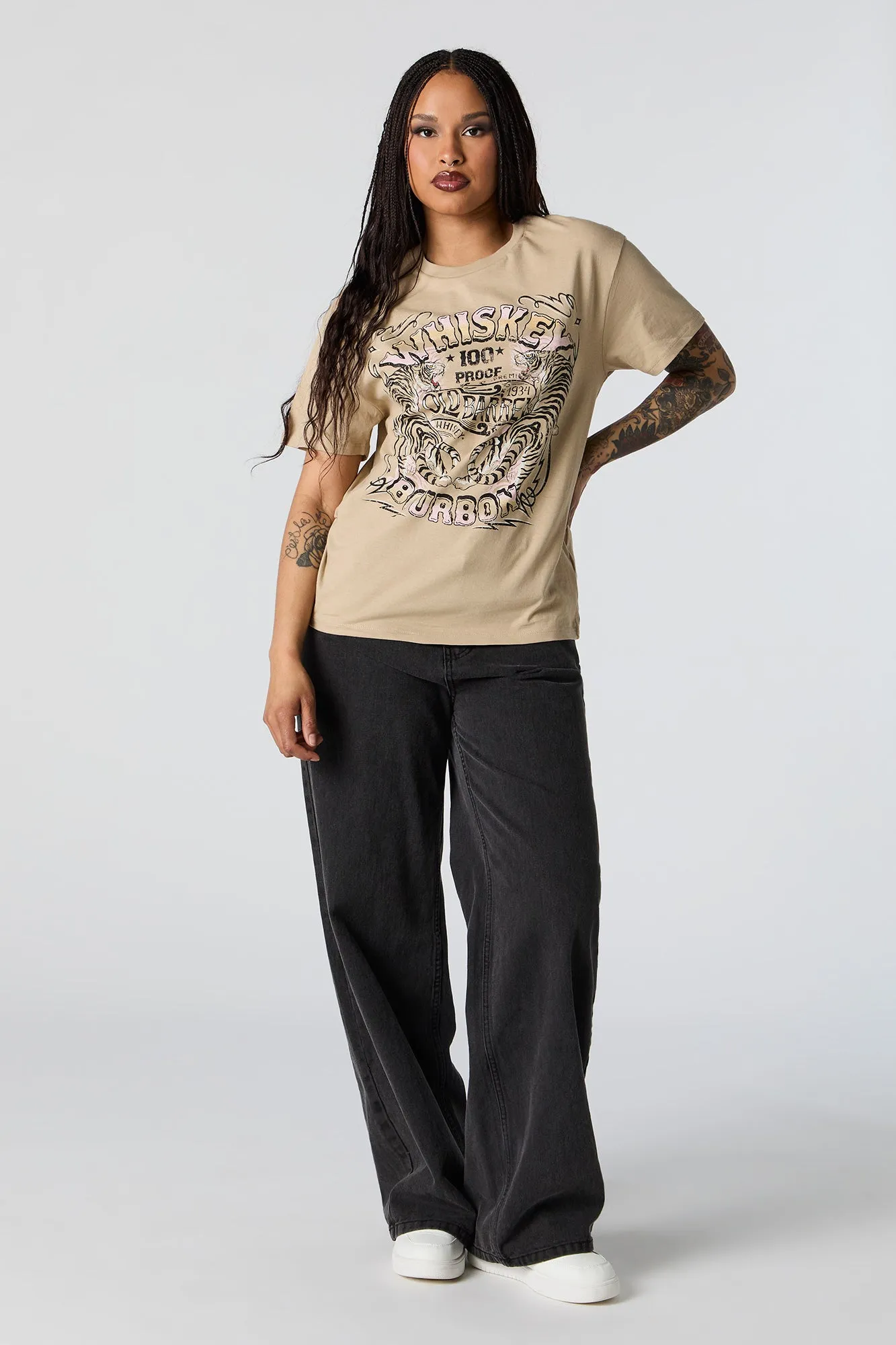 Whiskey Graphic Boyfriend T-Shirt sold by Urban Planet product image thumbnail 3