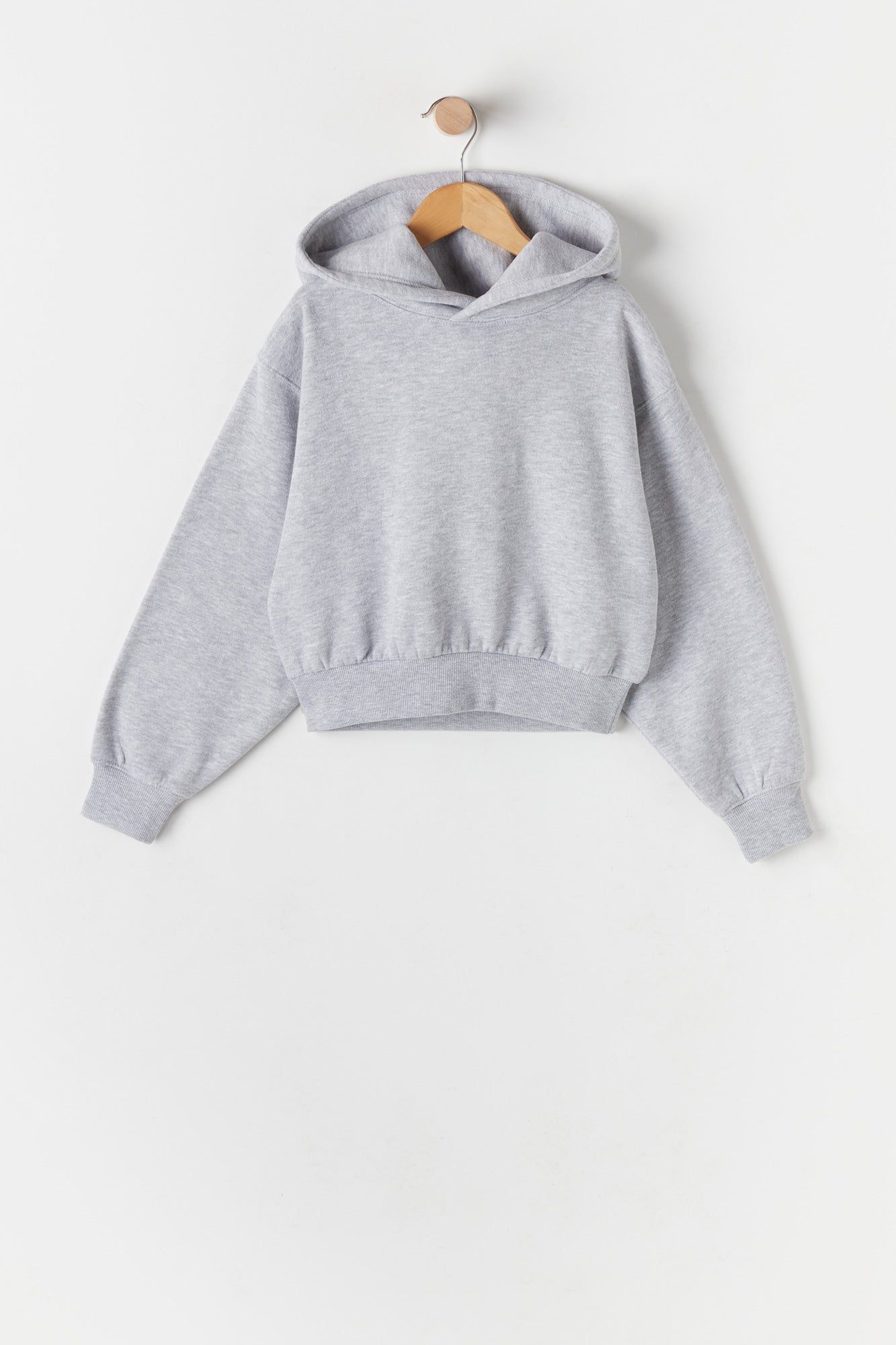 Girls Fleece Cropped Hoodie sold by Urban Planet