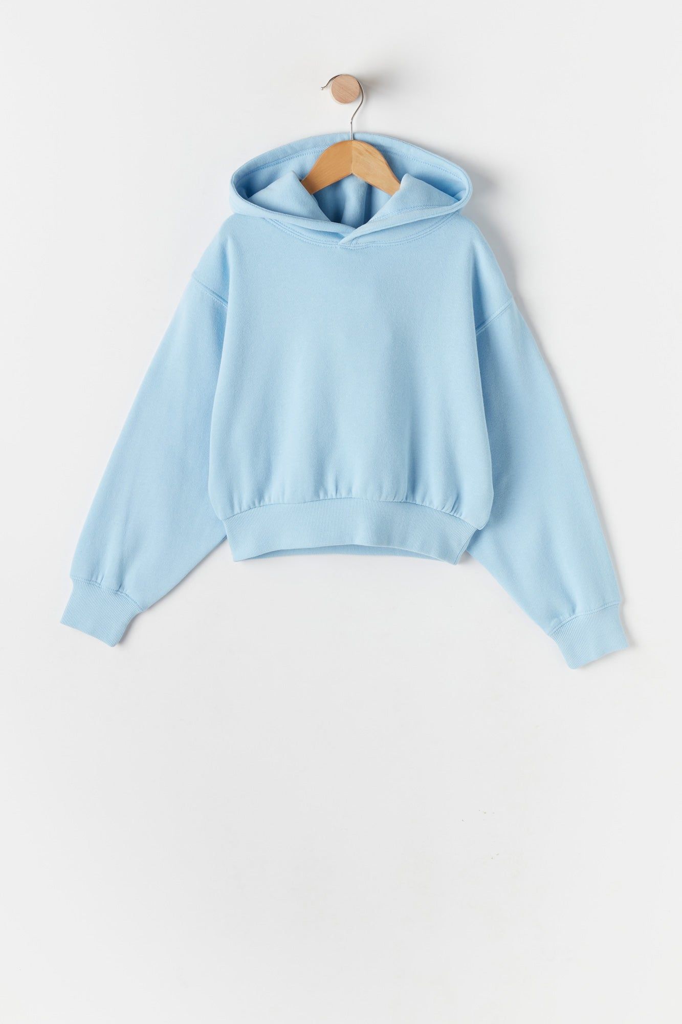 Girls Fleece Cropped Hoodie sold by Urban Planet product image thumbnail 5