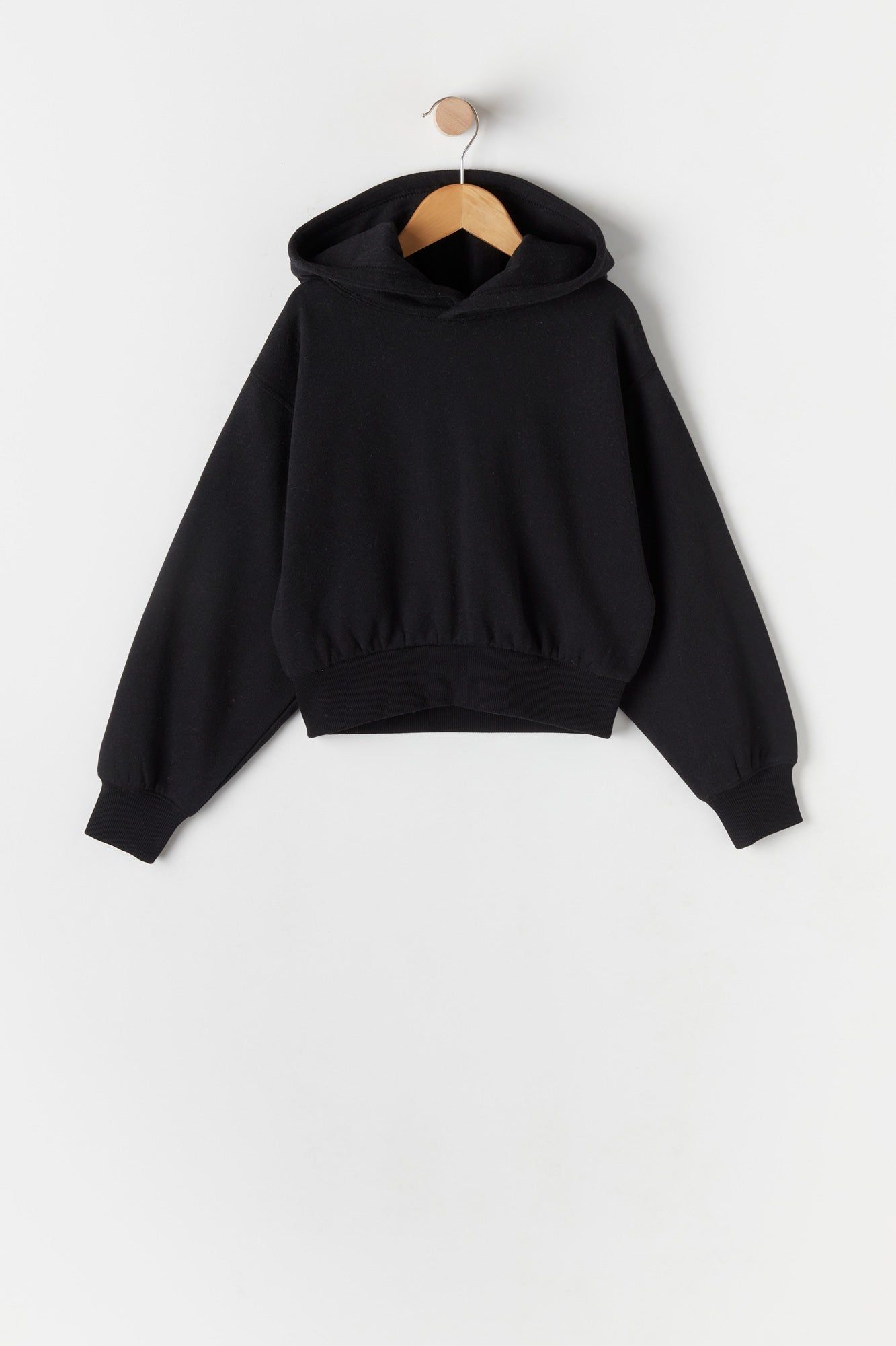 Girls Fleece Cropped Hoodie sold by Urban Planet product image thumbnail 3