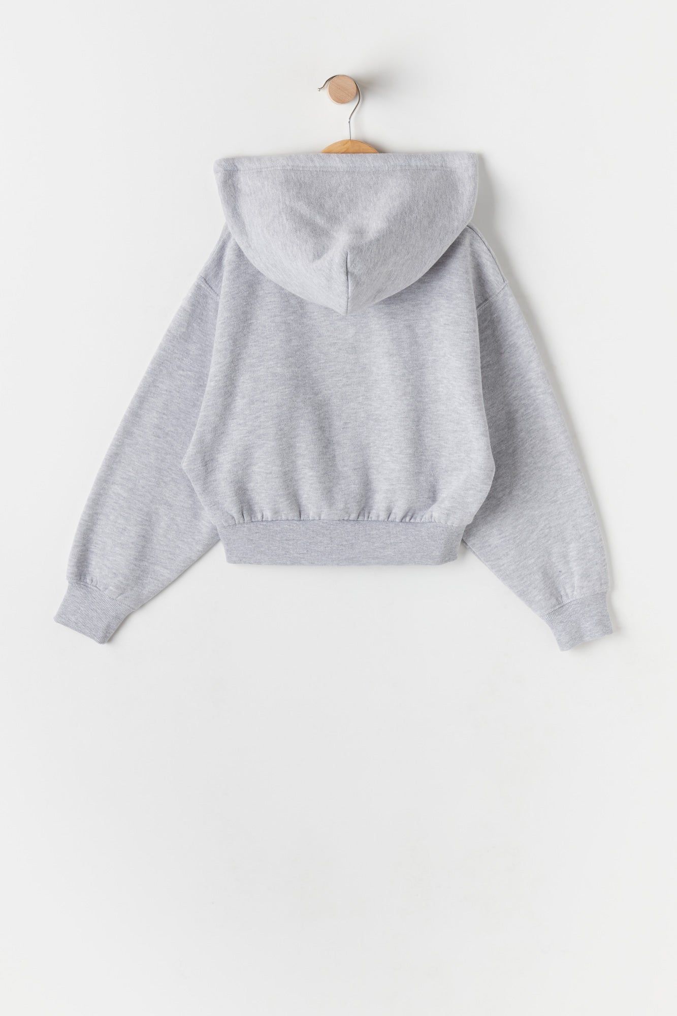 Girls Fleece Cropped Hoodie sold by Urban Planet product image thumbnail 2
