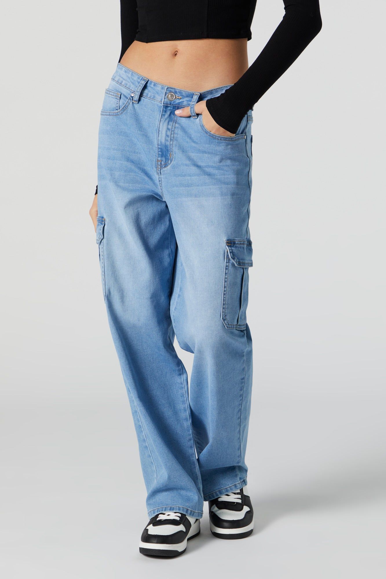 Light Wash Cargo Jean sold by Urban Planet product image thumbnail 3