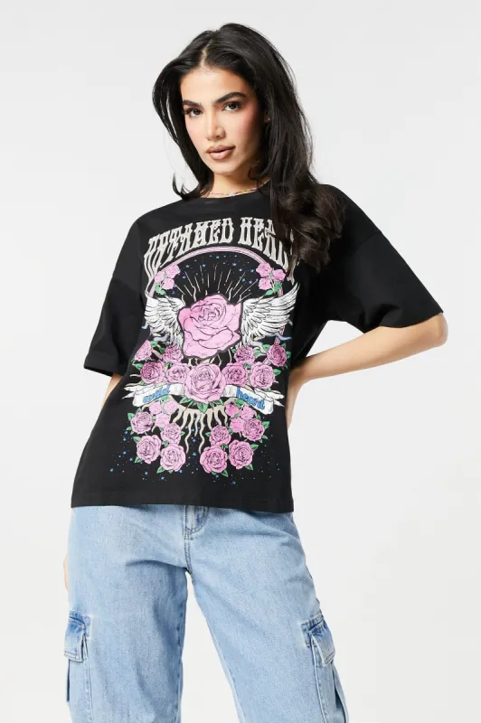 Wild Heart Graphic Boyfriend T-Shirt sold by Urban Planet