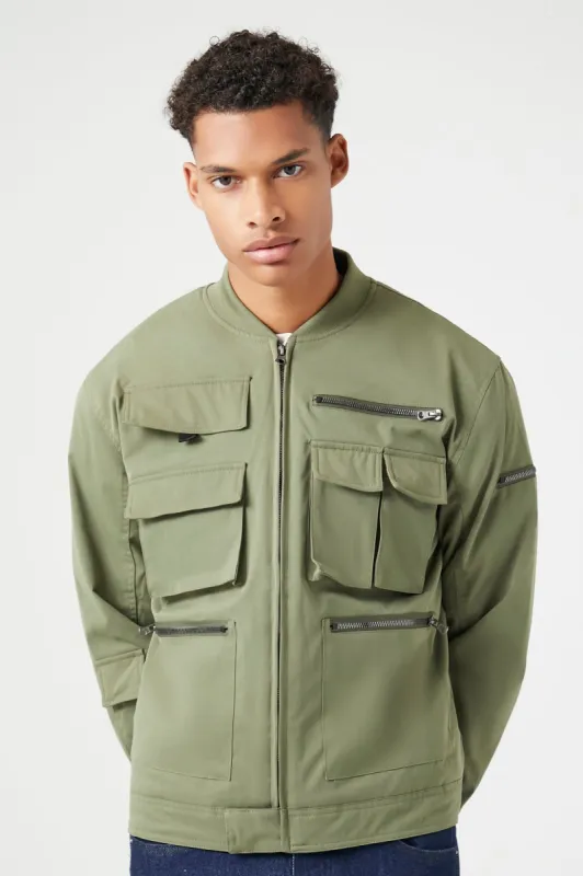 Zip-Up Cargo Jacket sold by Urban Planet