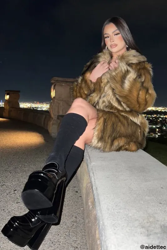 Faux Fur Longline Jacket sold by Urban Planet
