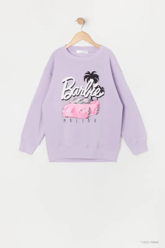 Barbie™ Girls Malibu Graphic Fleece Sweatshirt sold by Urban Planet