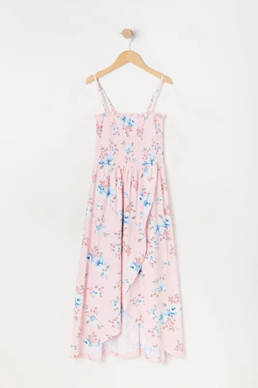 Girls Smocked High-Low Dress sold by Urban Planet