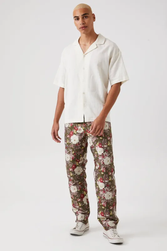 Pantalon fleuri avec motif jacquard sold by Urban Planet