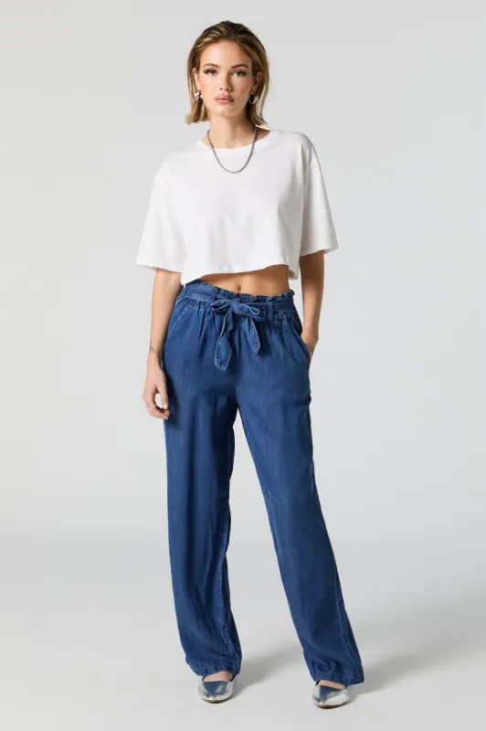 Jean à taille cintrée en denim délavé Moyen sold by Urban Planet