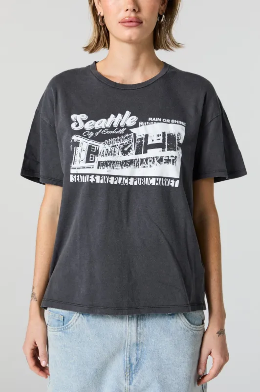 Seattle Graphic Boyfriend T-Shirt sold by Urban Planet