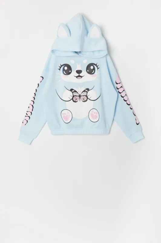 Girls Butterfly Bunny Character Hoodie sold by Urban Planet