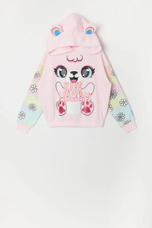 Girls Nice Day Bear Character Hoodie sold by Urban Planet