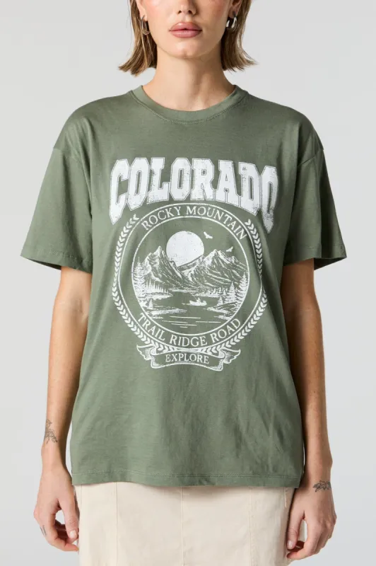 Colorado Graphic Boyfriend T-Shirt sold by Urban Planet