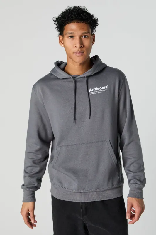 Antisocial Graphic Fleece Hoodie sold by Urban Planet