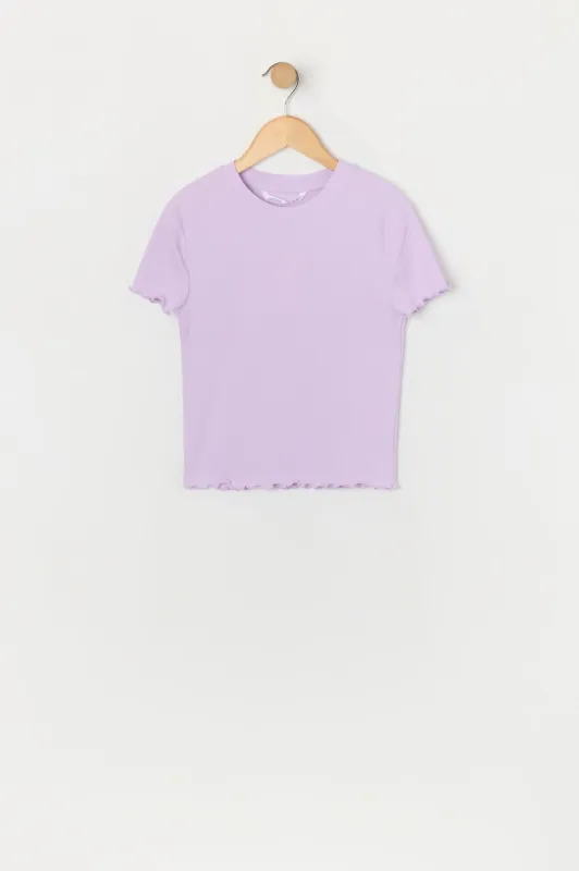 Girls Lettuce Hem Baby T-Shirt sold by Urban Planet