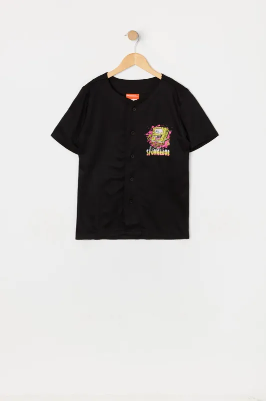 Boys SpongeBob Graphic Baseball Jersey sold by Urban Planet