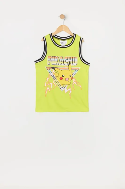 Boys Pikachu Graphic Basketball Jersey sold by Urban Planet