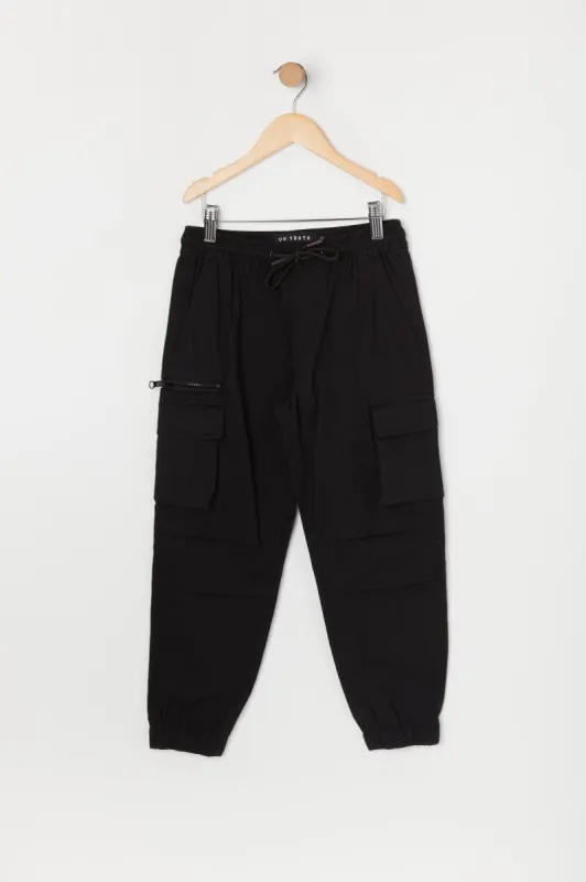 Jogger cargo à poche et glissière pour garçons sold by Urban Planet