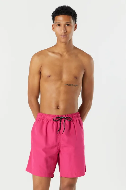 Short de surf uni coloree à taille coulissante sold by Urban Planet