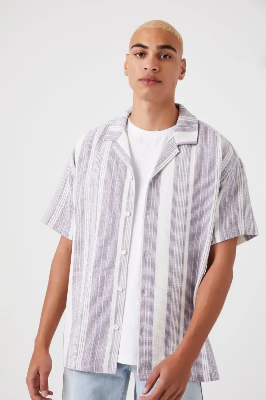 Striped Button-Up Top sold by Urban Planet