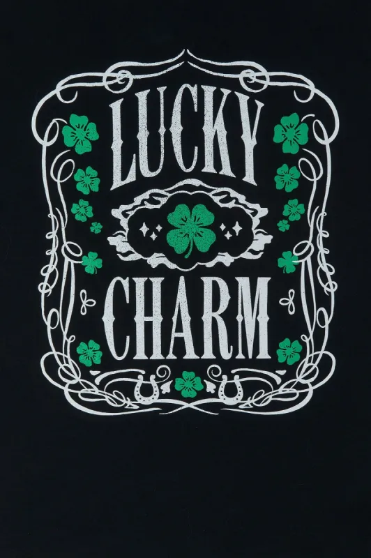 St Patrick's Day Lucky Charm Graphic Boyfriend T-Shirt sold by Urban Planet