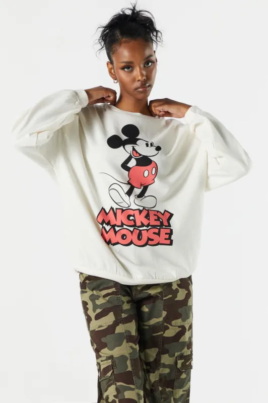 Mickey Mouse Graphic Fleece Sweatshirt sold by Urban Planet