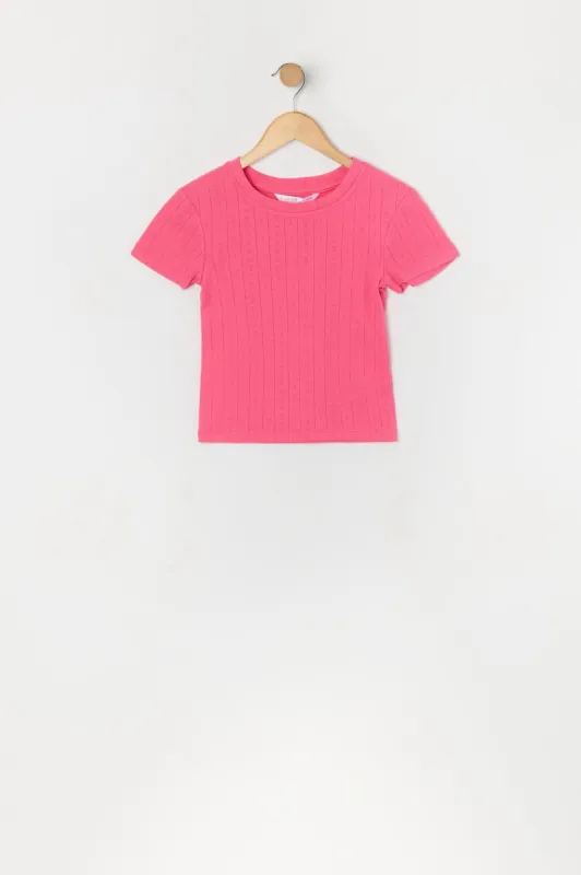 Girls Pointelle Baby T-Shirt sold by Urban Planet