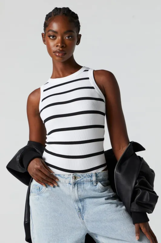 Maillot côtelé sans couture à col montant sold by Urban Planet