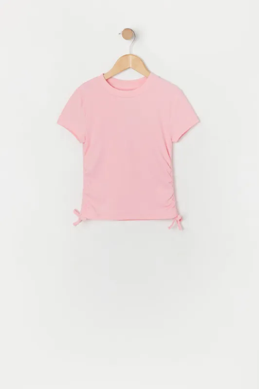 Girls Ribbed Side Cinched T-Shirt sold by Urban Planet