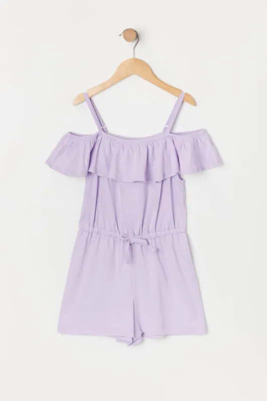 Girls Off Shoulder Elastic Waist Romper sold by Urban Planet