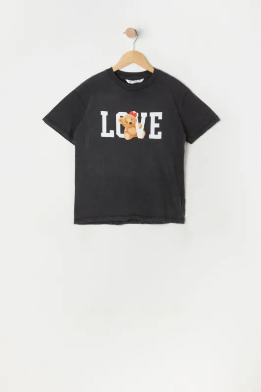 Girls Teddy Love Graphic T-Shirt sold by Urban Planet