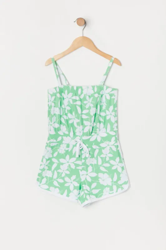 Combi-short fleuri avec ourlet arrondi pour fille sold by Urban Planet