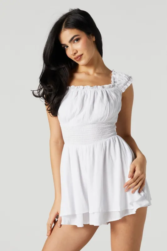 Sleeveless Smocked Romper sold by Urban Planet