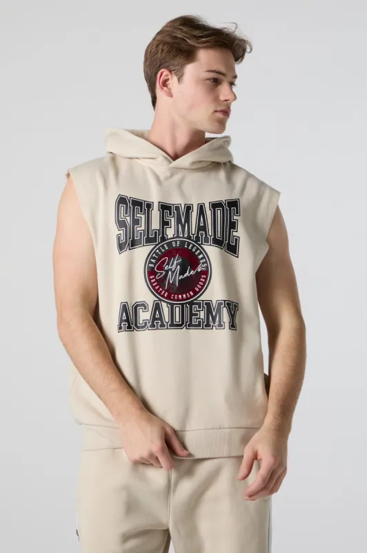 Self Made Academy Graphic Sleeveless Hoodie made by Urban Planet