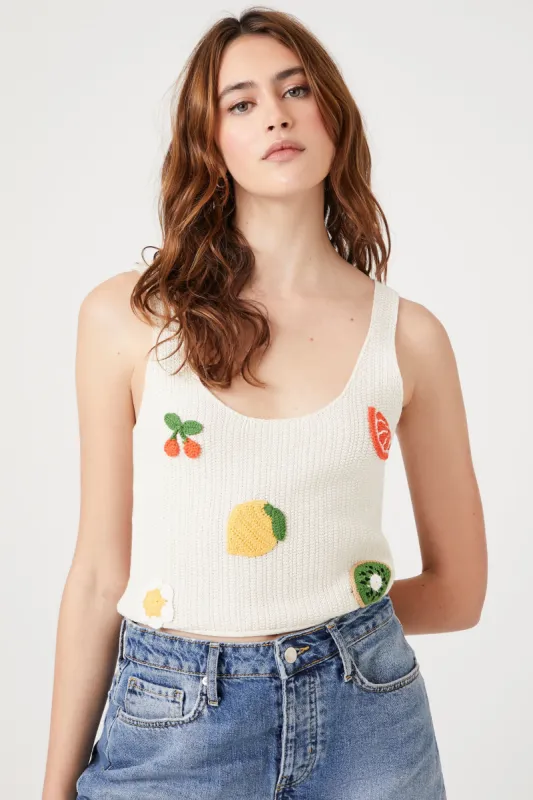 Débardeur en tricot crocheté avec motif Fruits sold by Urban Planet