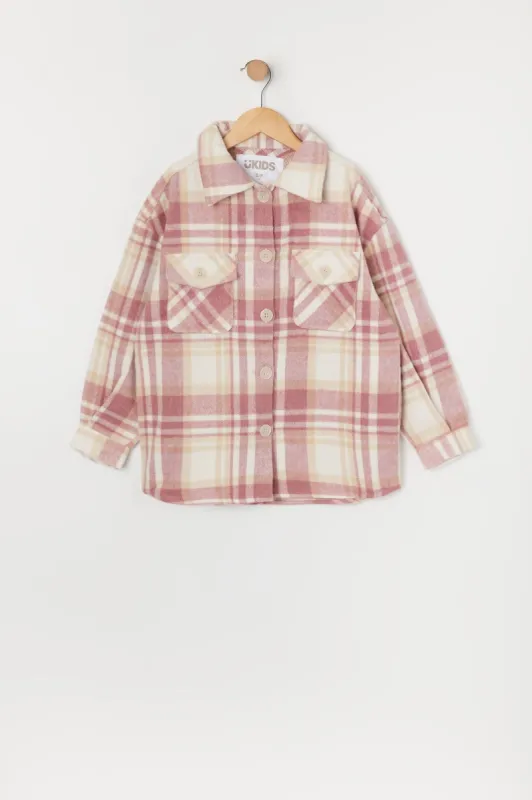 Surchemise en flanelle à carreaux pour filles sold by Urban Planet