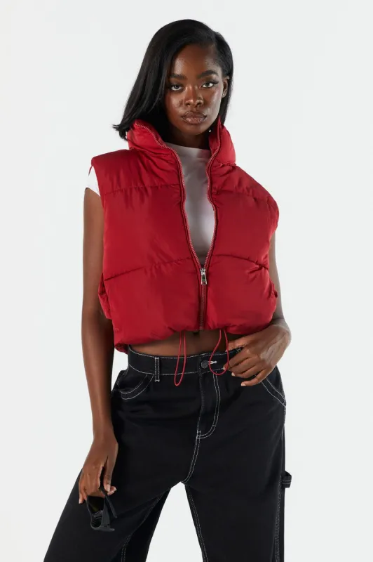Cropped Puffer Vest sold by Urban Planet