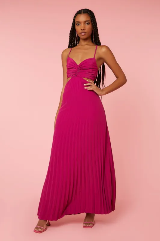 Pleated Cut-Out Maxi Dress sold by Urban Planet