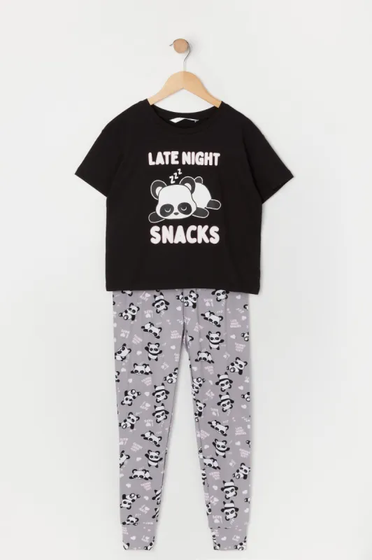 Girls Late Night Snack Graphic 2 Piece Pajama Set sold by Urban Planet