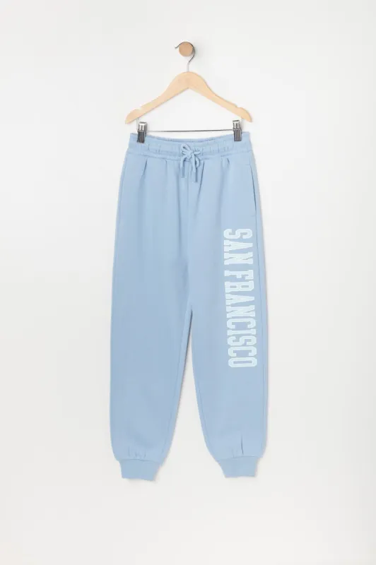 Girls San Francisco Graphic Fleece Jogger sold by Urban Planet