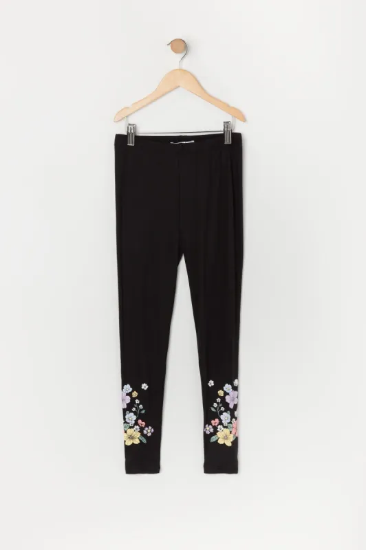 Legging super doux à imprimé floral pour filles sold by Urban Planet
