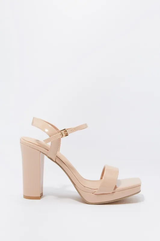 Ankle Strap Open Toe Platform Heel sold by Urban Planet