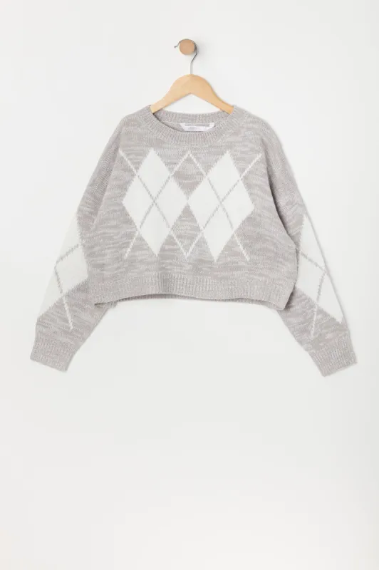 Chandail en tricot à losange pour filles sold by Urban Planet