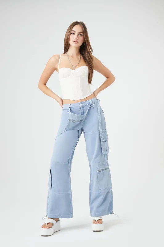 Zipper Pouch Wide Leg Cargo Jean made by Urban Planet
