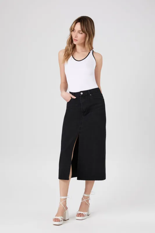 Denim Maxi Skirt sold by Urban Planet
