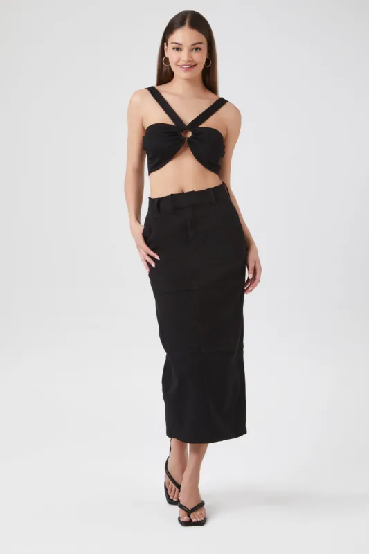 Split-Hem Pencil Midi Skirt sold by Urban Planet