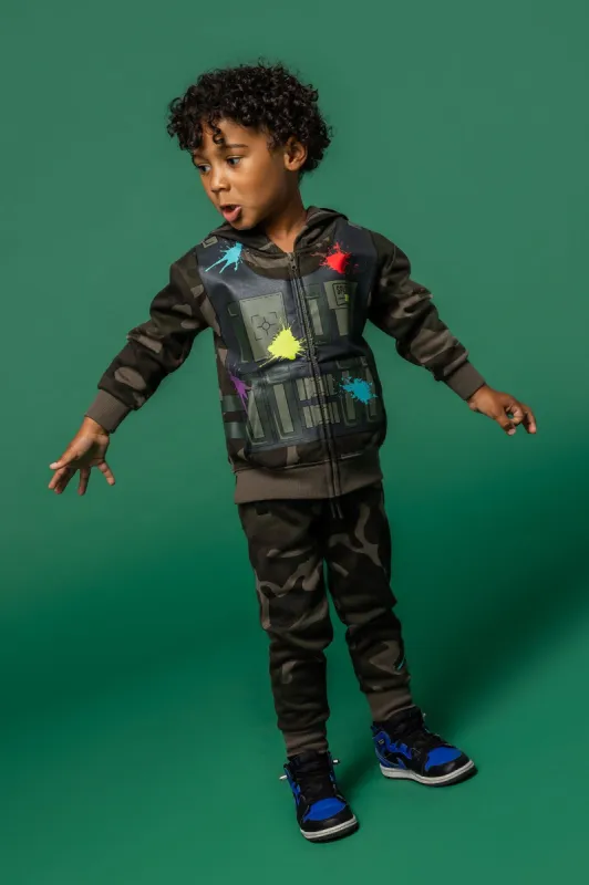 Boys Paintball Graphic Full Zip Hoodie sold by Urban Planet