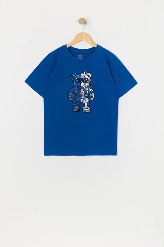 Boys Robo Teddy Graphic T-Shirt sold by Urban Planet